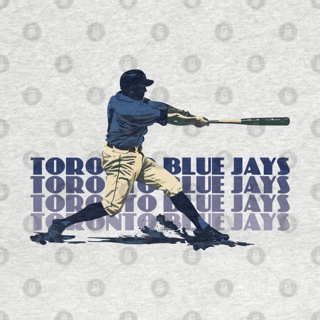 Retro Toronto Blue Jays Slugger by Rad Love